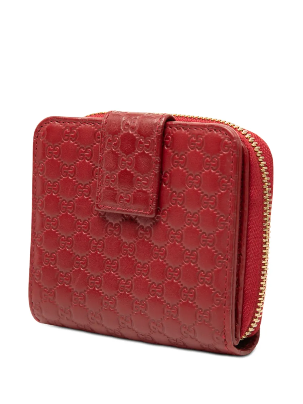 Gucci Pre-owned 2000-2015 Microguccissima Zip Around Wallet Small Wallets in Red, view 2