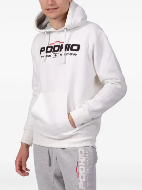 PODHIO logo-print drawstring hoodie
