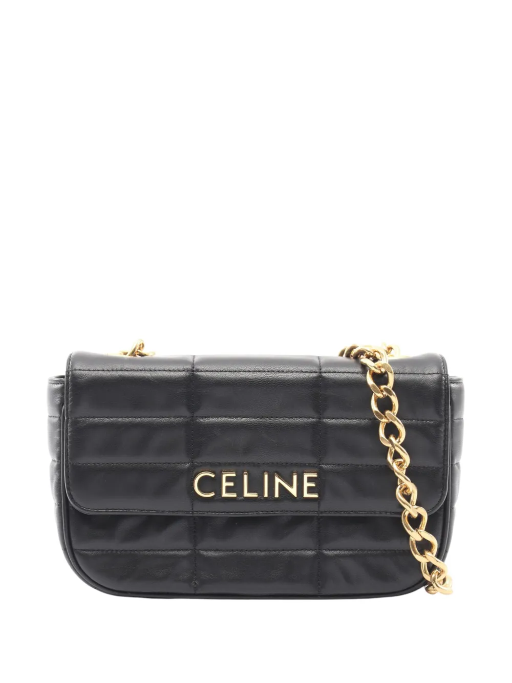 Celine Pre-Owned 2010-2026 Leather Matelasse Chain Bag shoulder bag - Nero