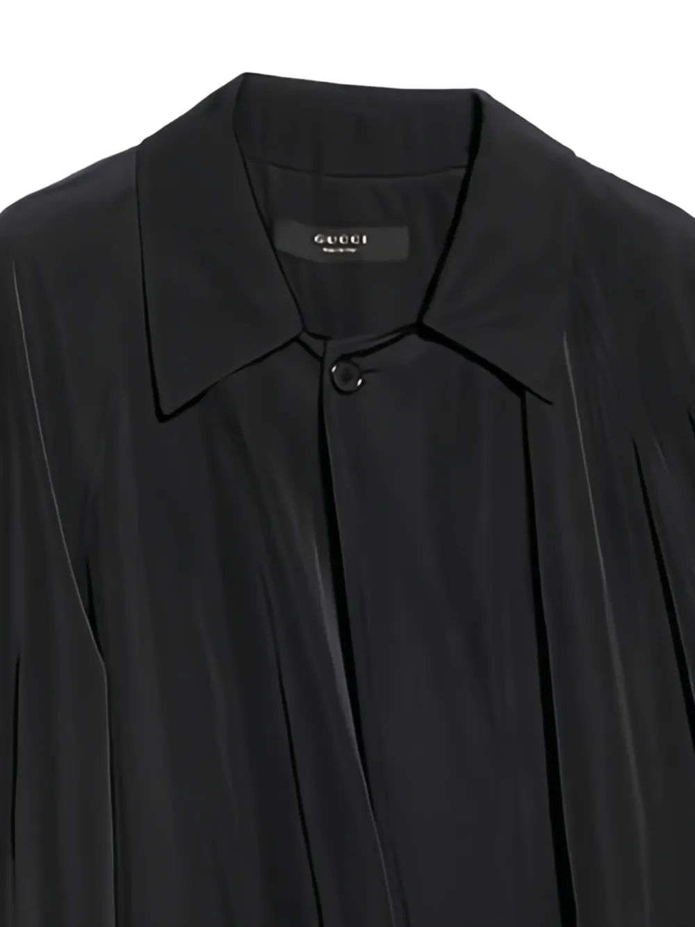 Gucci Jas met verborgen sluiting en puntige kraag Zwart