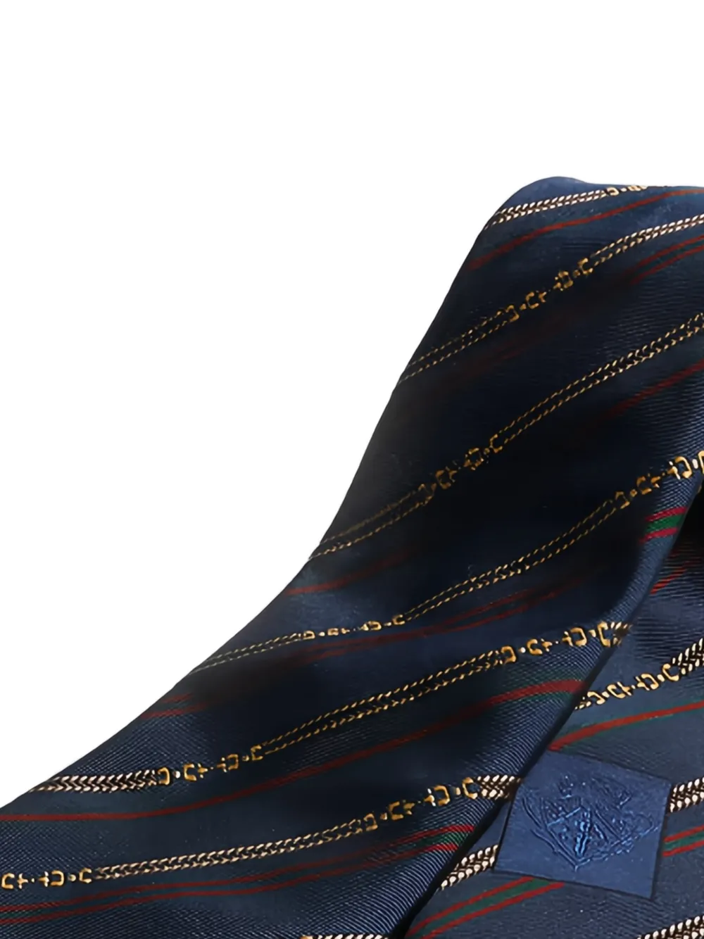 Gucci Zijden stropdas met GG-patroon Blauw