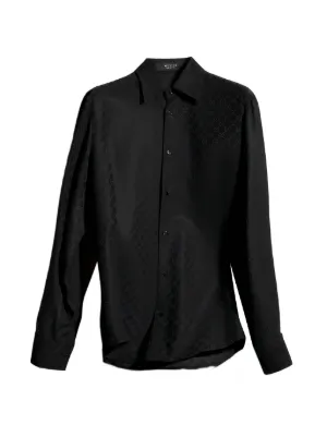 Saint Laurent semi-sheer Silk Shirt | Black | FARFETCH