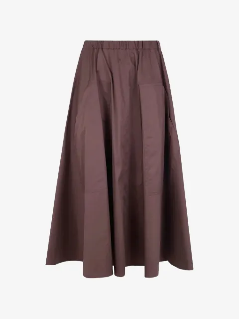 Black Label elasticated-waist patch-pocket midi skirt