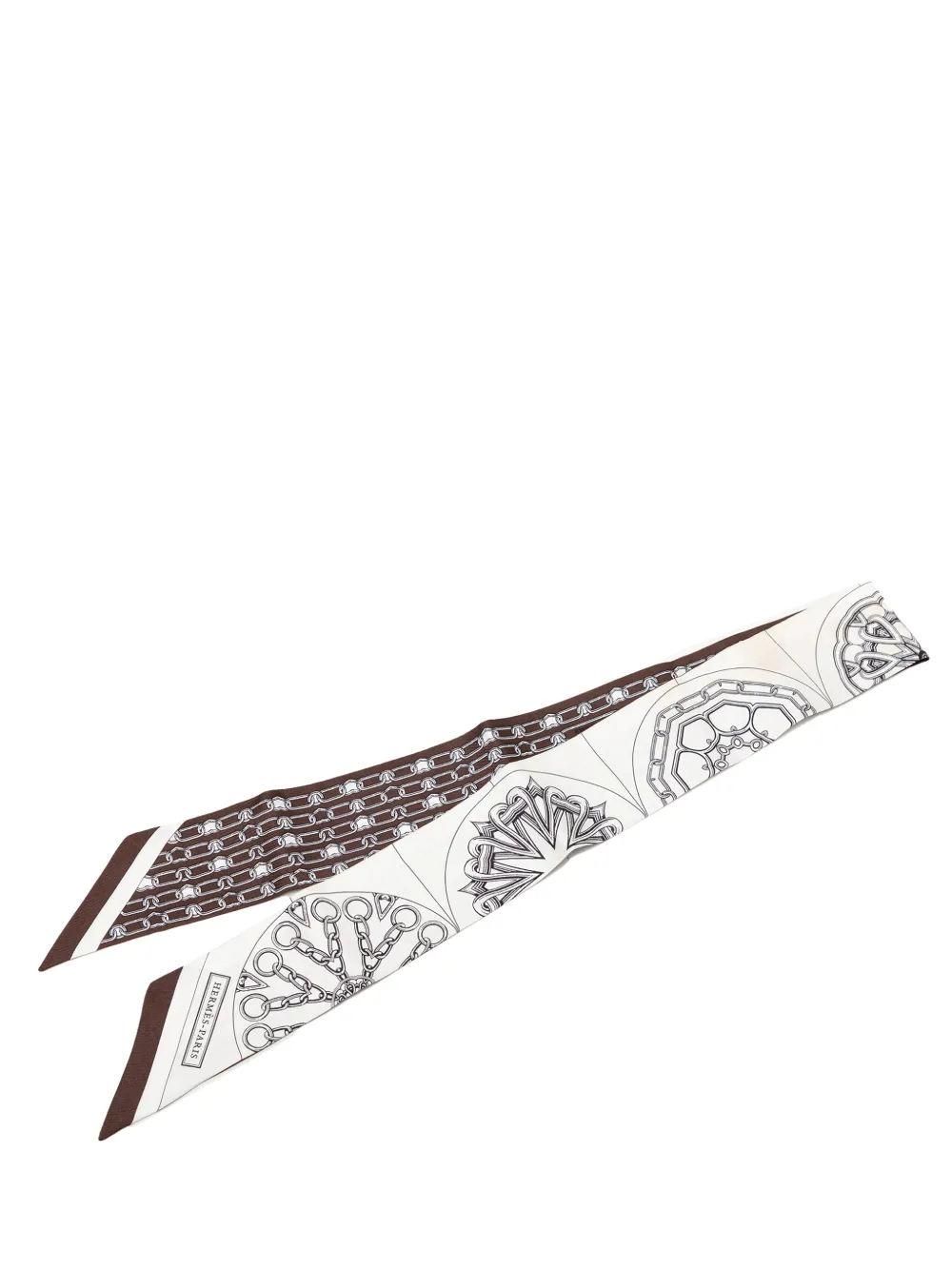 Hermès Pre-Owned 2000-2026 Effet Kaleidoscope Silk Twilly Scarf scarves - Bianco