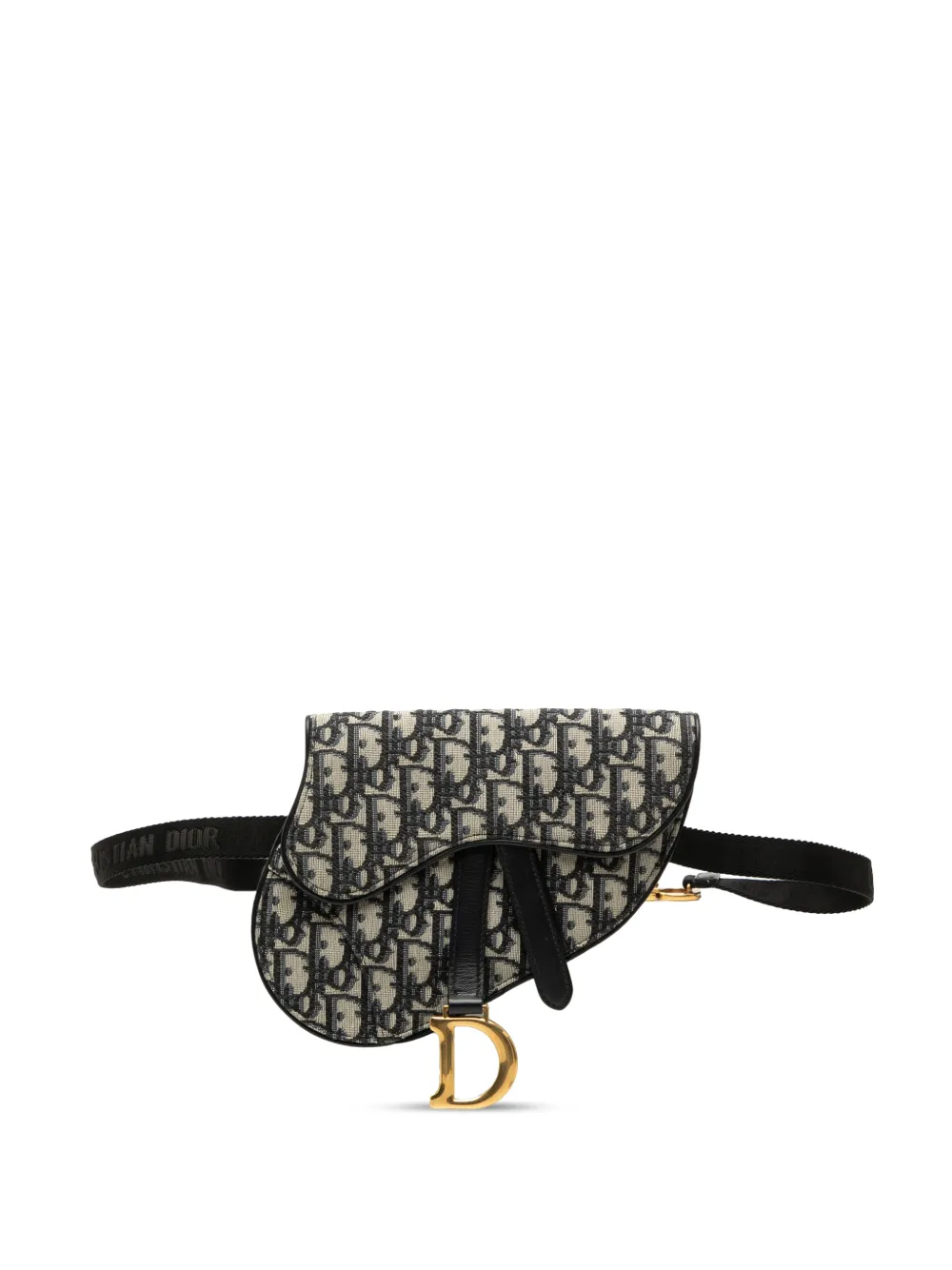 Christian Dior Pre-Owned 2019 Oblique Canvas Saddle belt bag - Blu