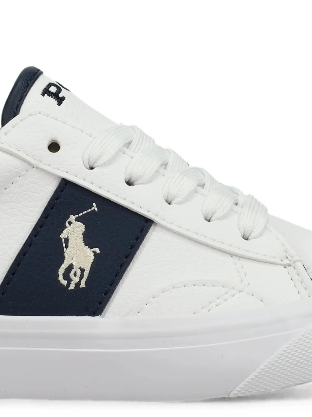POLO RALPH LAUREN KIDS Riley logo-embroidered lace-up sneakers Wit