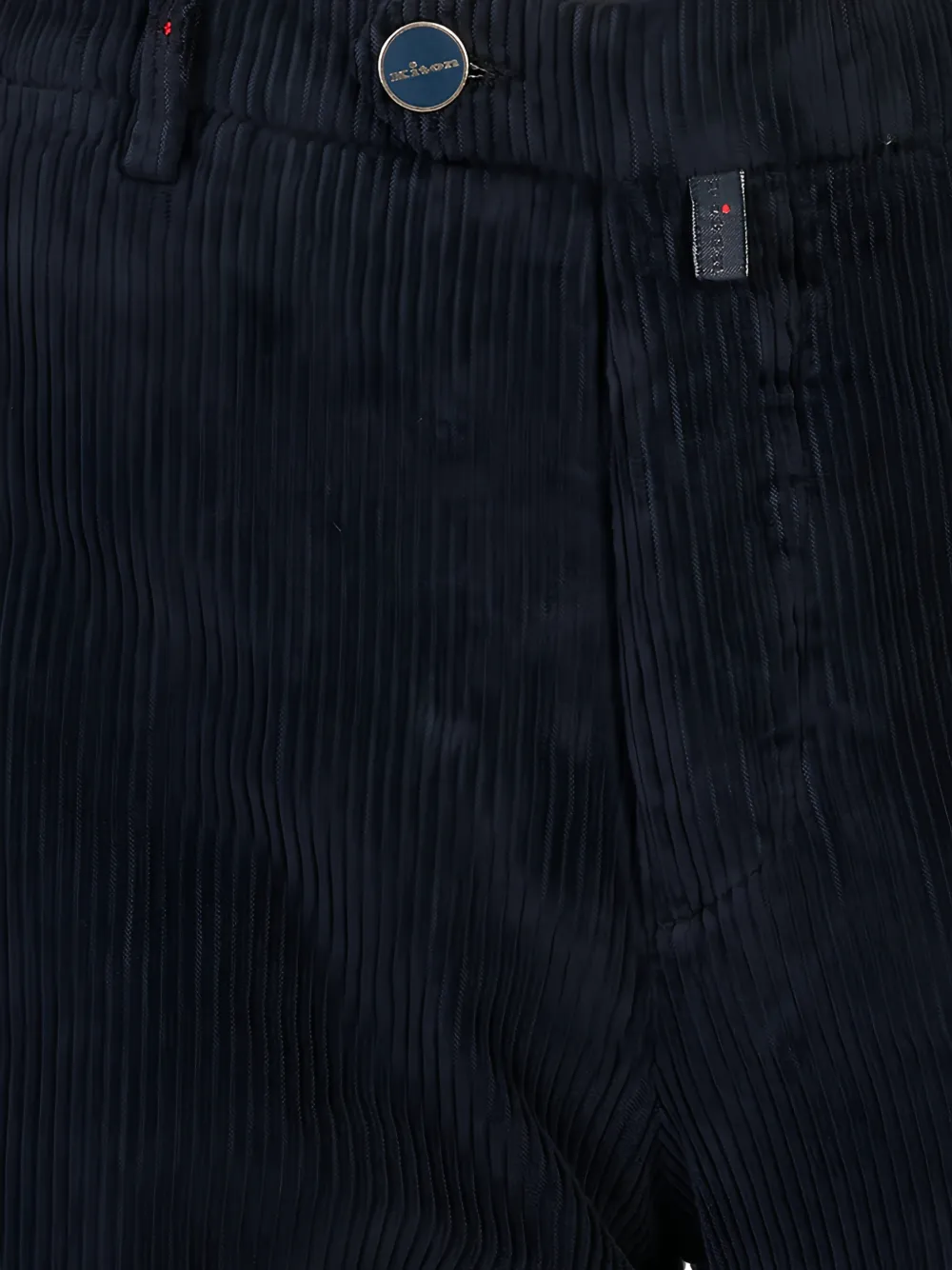 Kiton Ribfluwelen straight broek Blauw
