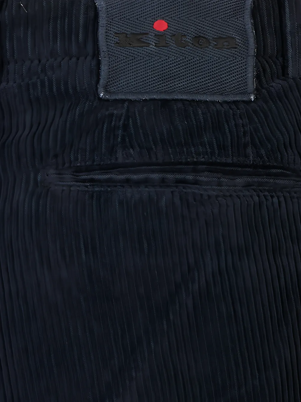 Kiton Ribfluwelen straight broek Blauw