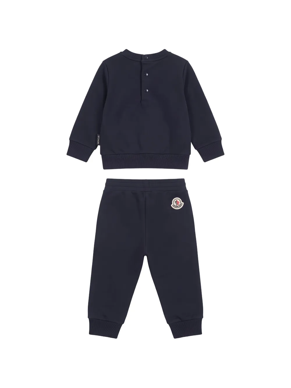 Moncler Enfant logo-patch tracksuit Blauw