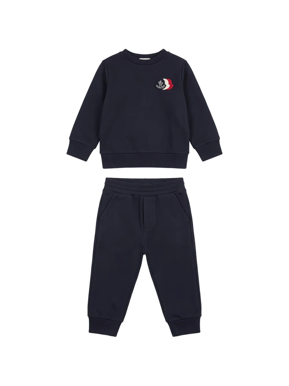 Moncler Enfant logo-patch tracksuit Blauw
