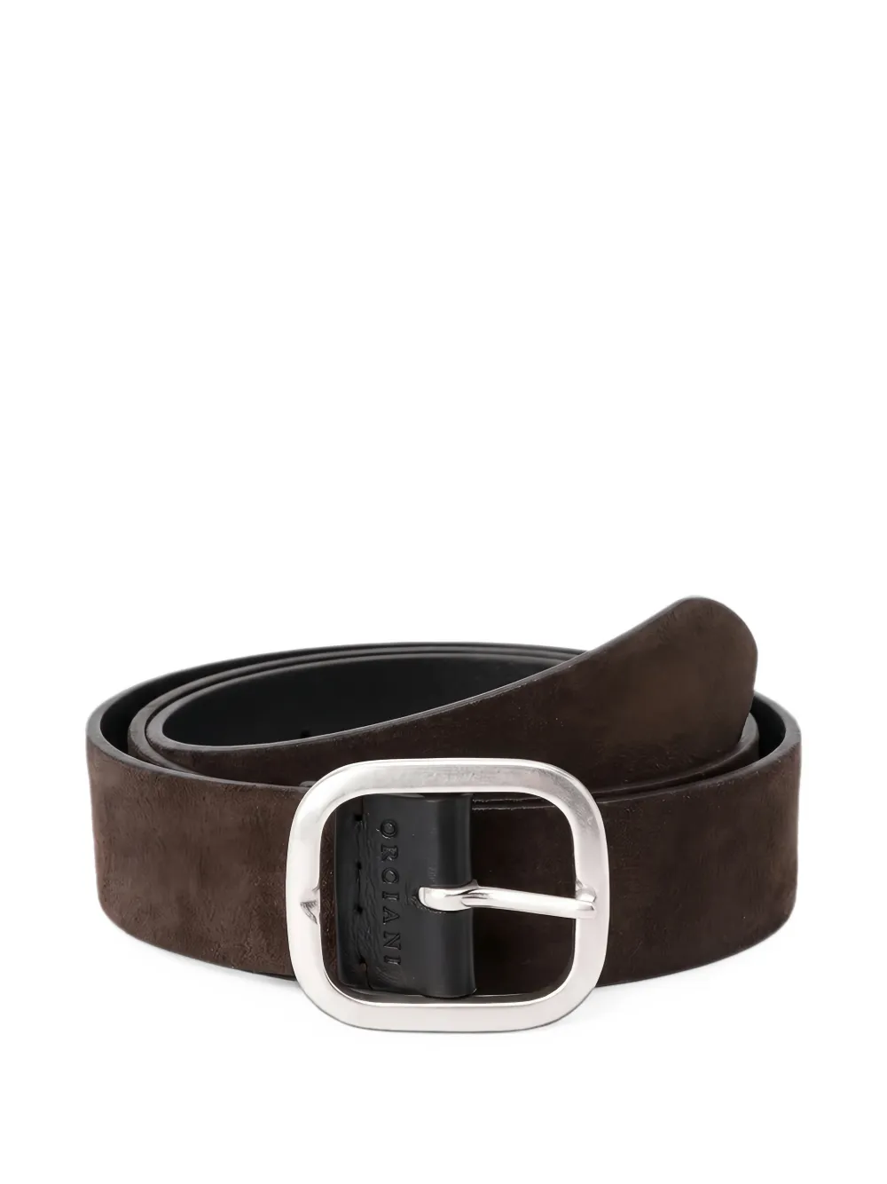 Orciani Cloudy reversible suede belt - Braun