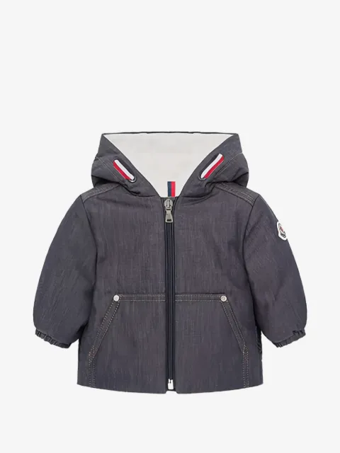 Moncler Enfant chaqueta Alaric con capucha y parche del logo