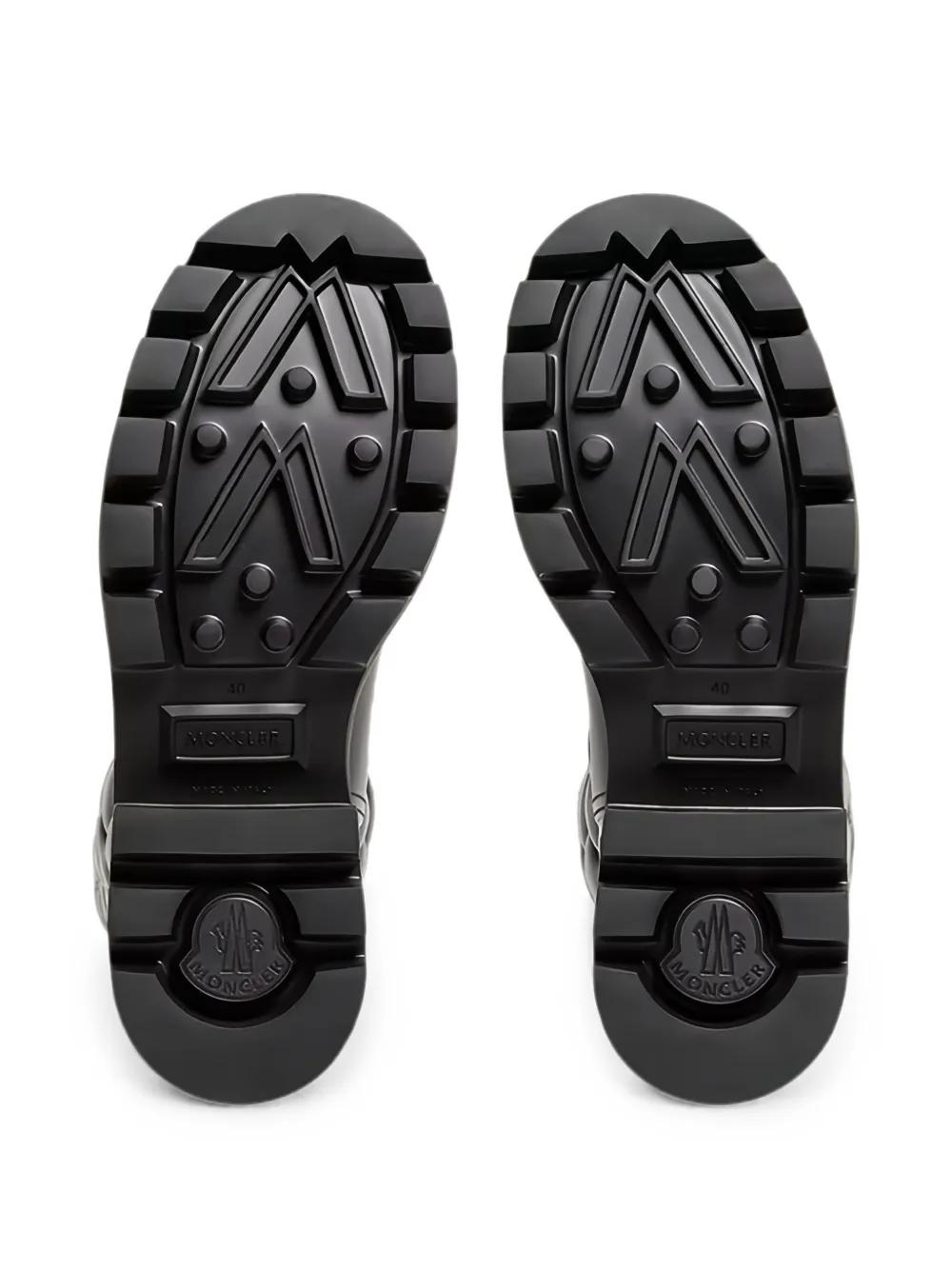 Moncler Kickstream quilted logo-patch boots Zwart