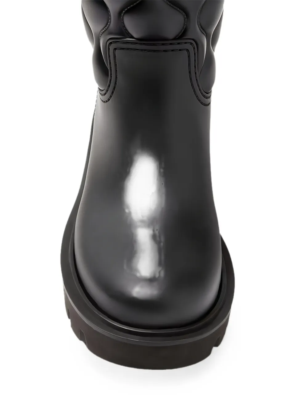 Moncler Kickstream quilted logo-patch boots Zwart