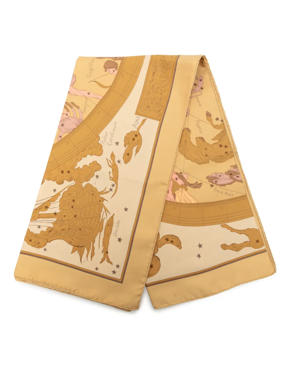 Hermès Pre-Owned 1998-2007 Hemisphaerium Coeli Boreale Silk Scarf 90 scarves - Arancione