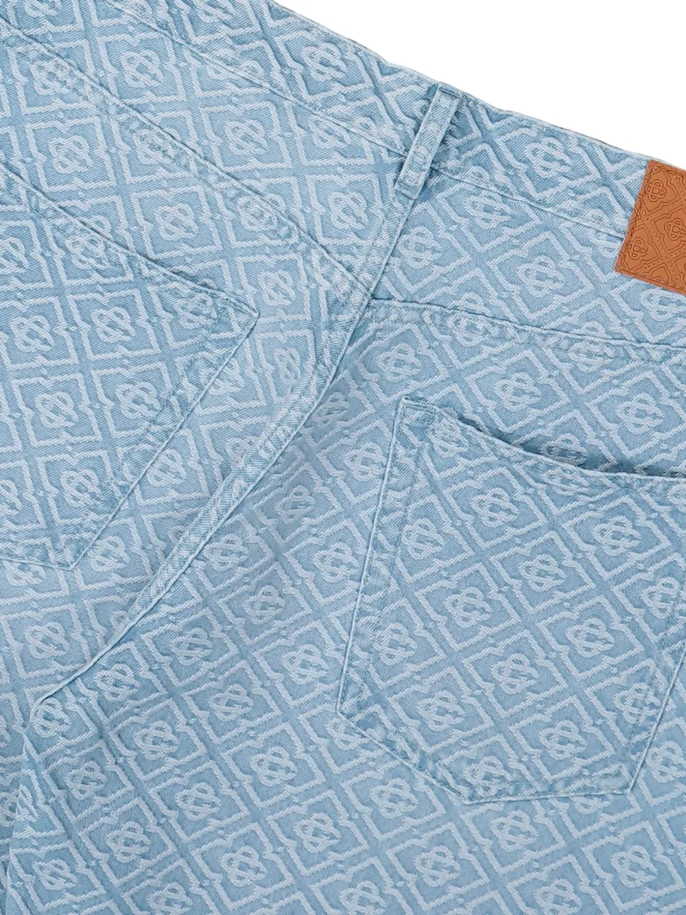 Casablanca Jeans met monogram-print Blauw
