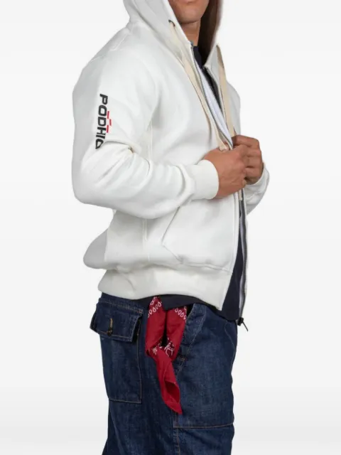 PODHIO zip-up drawstring hoodie