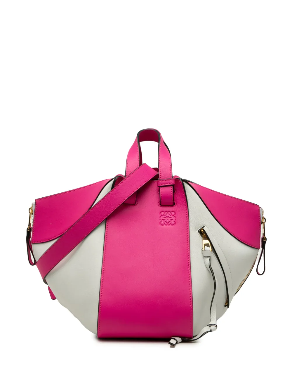 Loewe Pre-Owned 2017 Small Bicolor Calfskin Hammock Bag satchel - Rosa
