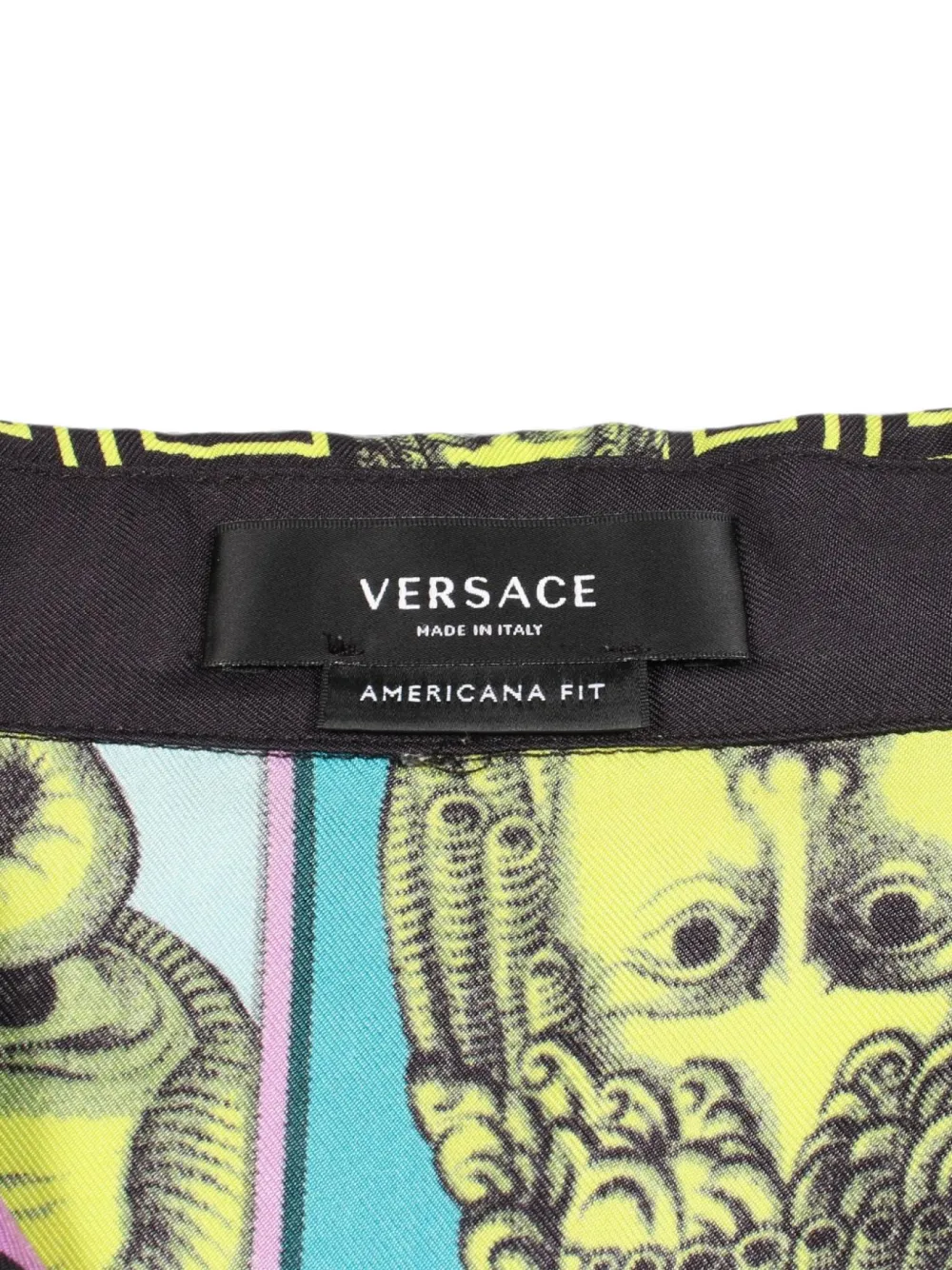 Pre-owned Versace Le Maschere Short-sleeve Silk Shirt In 蓝色