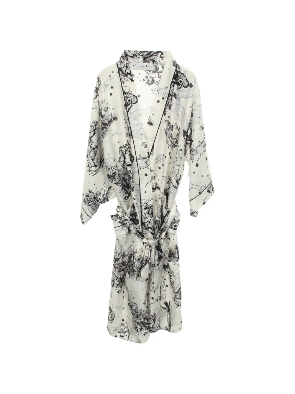 Christian Dior Pre-Owned Chez Moi Zodiac Wickelkleid - Weiß