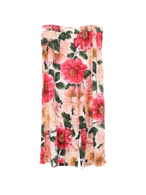Dolce & Gabbana Pre-Owned pantalones anchos con estampado floral