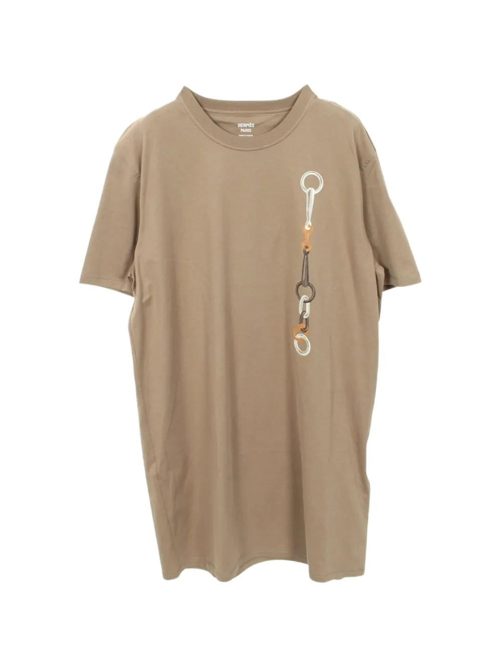Hermès Pre-Owned T-Shirtkleid mit grafischem Print - Braun