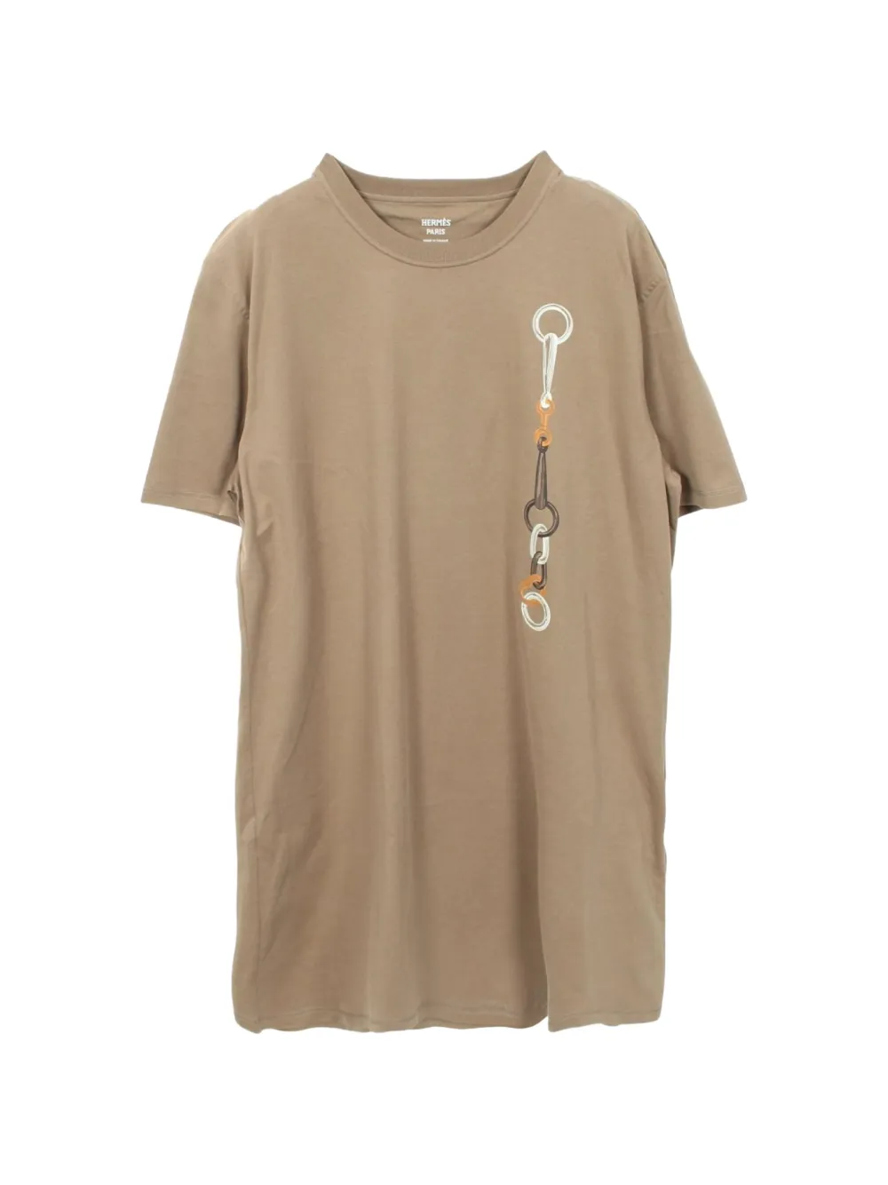 Hermès Pre-Owned Abito modello T-shirt con stampa grafica - Marrone