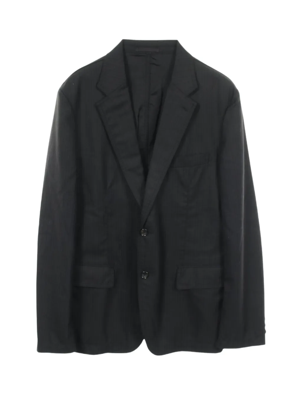 Comme des Garçons Homme single-breasted striped tailored wool blazer - Nero