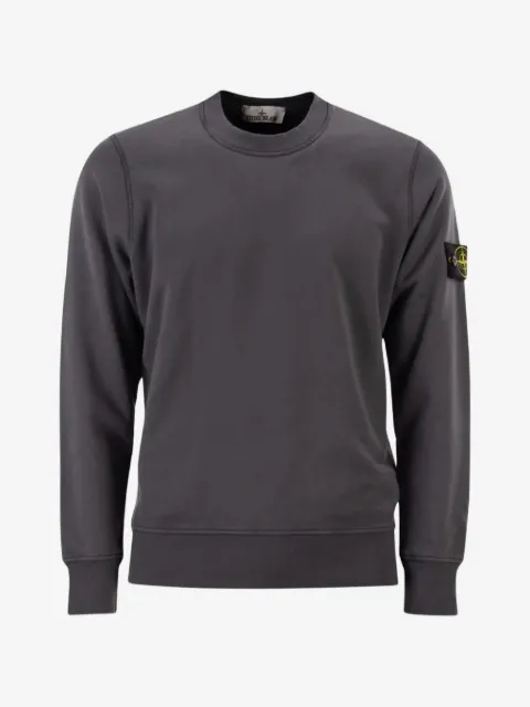 Stone Island sweater med raglanærmer og logomærke