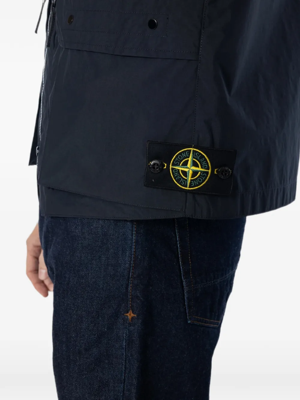 Stone Island Bodywarmer met meerdere zakken en logo-patch Blauw