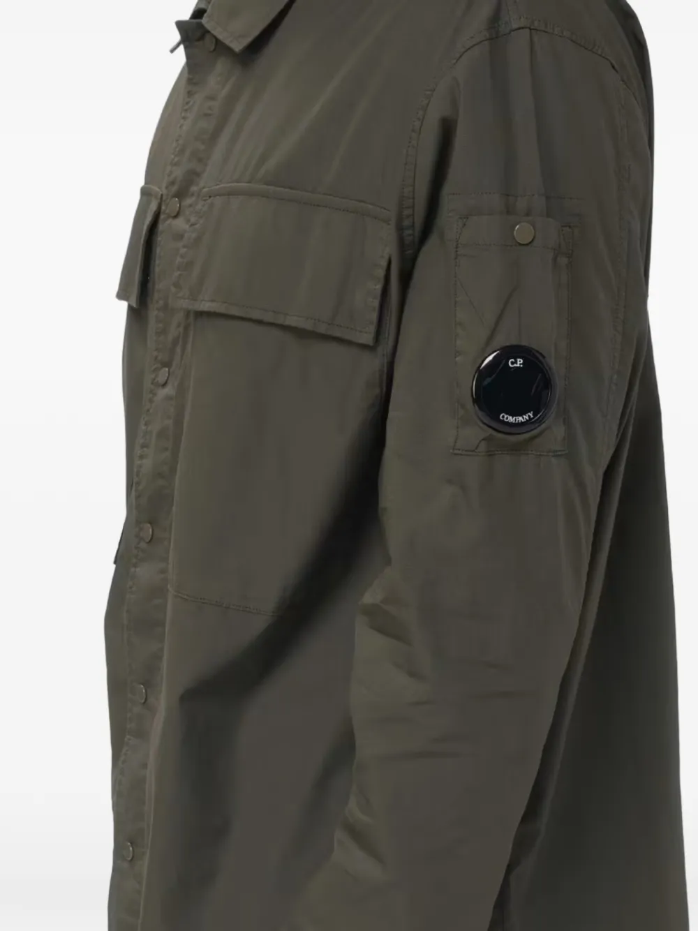 C.P. Company Ripstop shirtjack met Lens-detail Groen