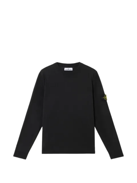 Stone Island logo-patch crew-neck sweater