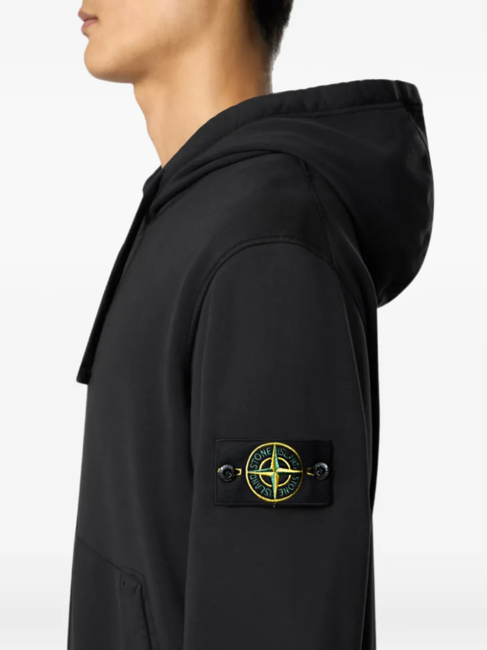 Stone Island Katoenen hoodie Zwart