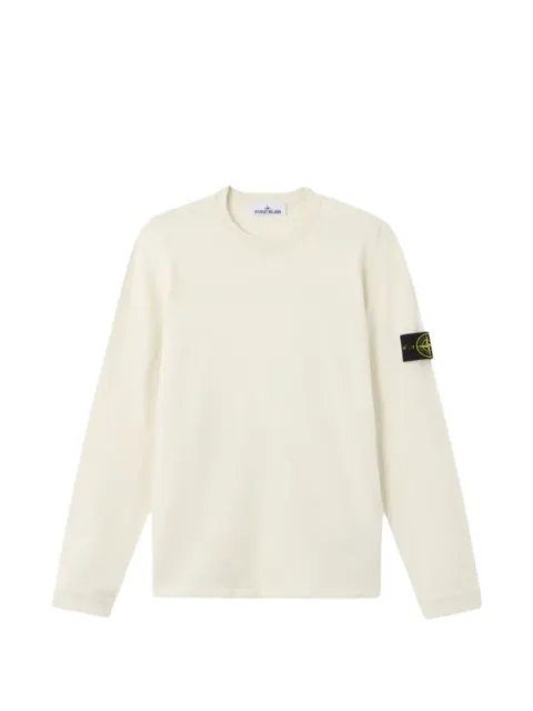 Stone Island logo-patch crew-neck sweater