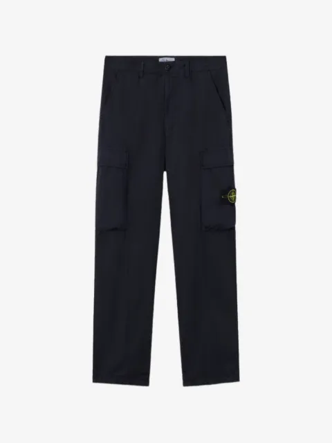 Stone Island logo-patch straight-leg trousers