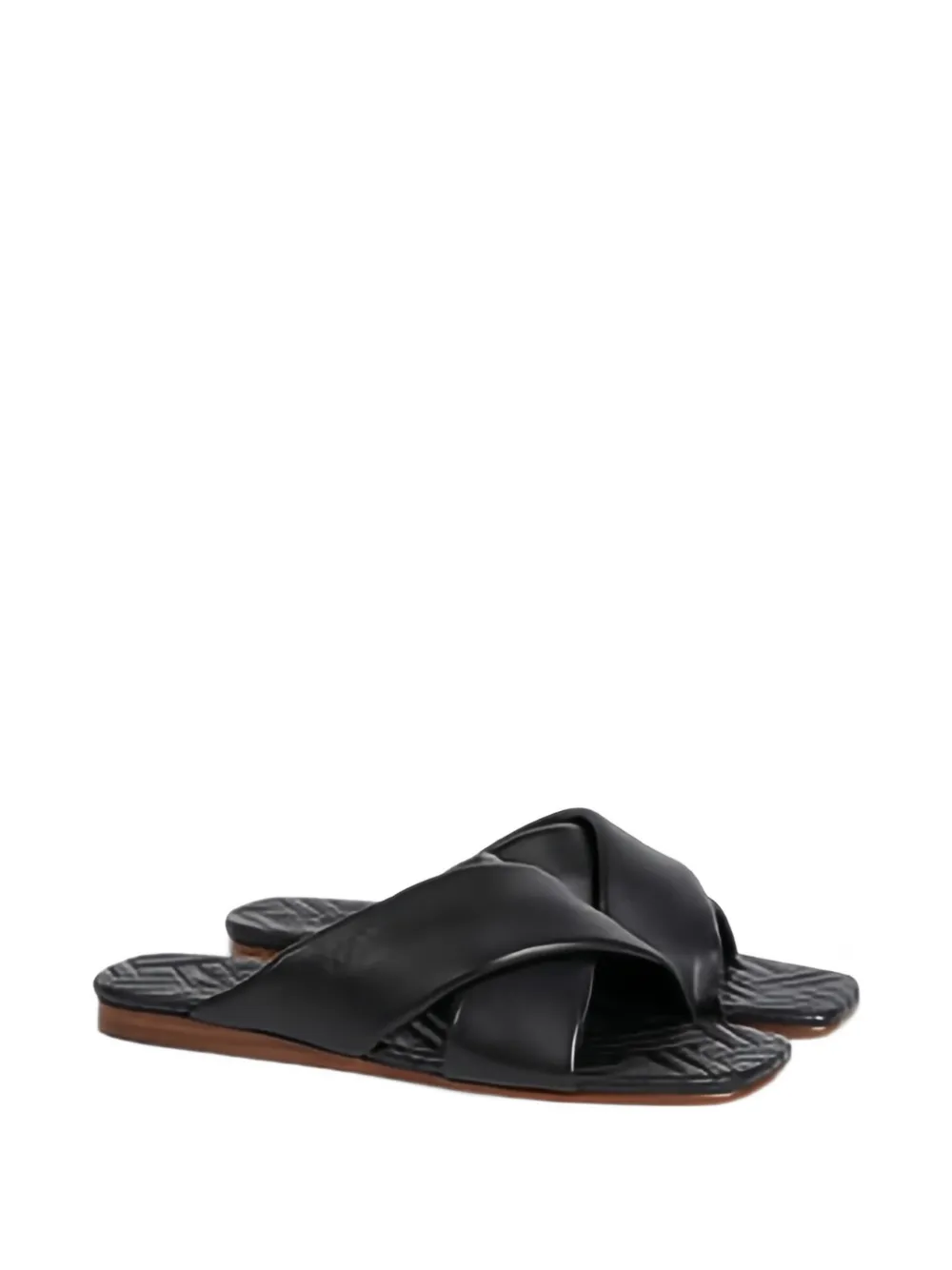 Kenzo natsu criss-cross leather sandals Zwart