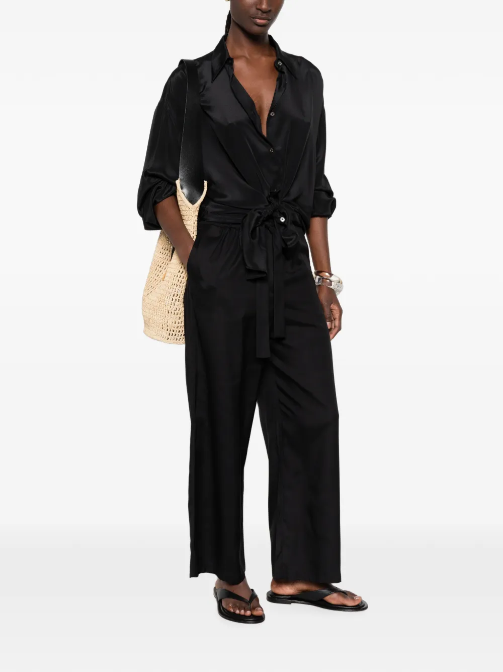 TOTEME Straight broek Zwart