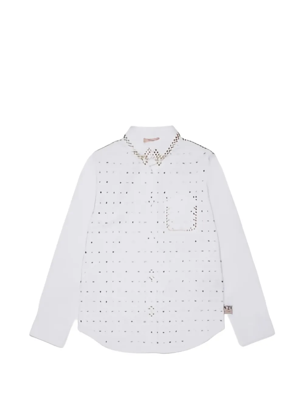Nº21 Kids rhinestone-embellished shirt - Bianco