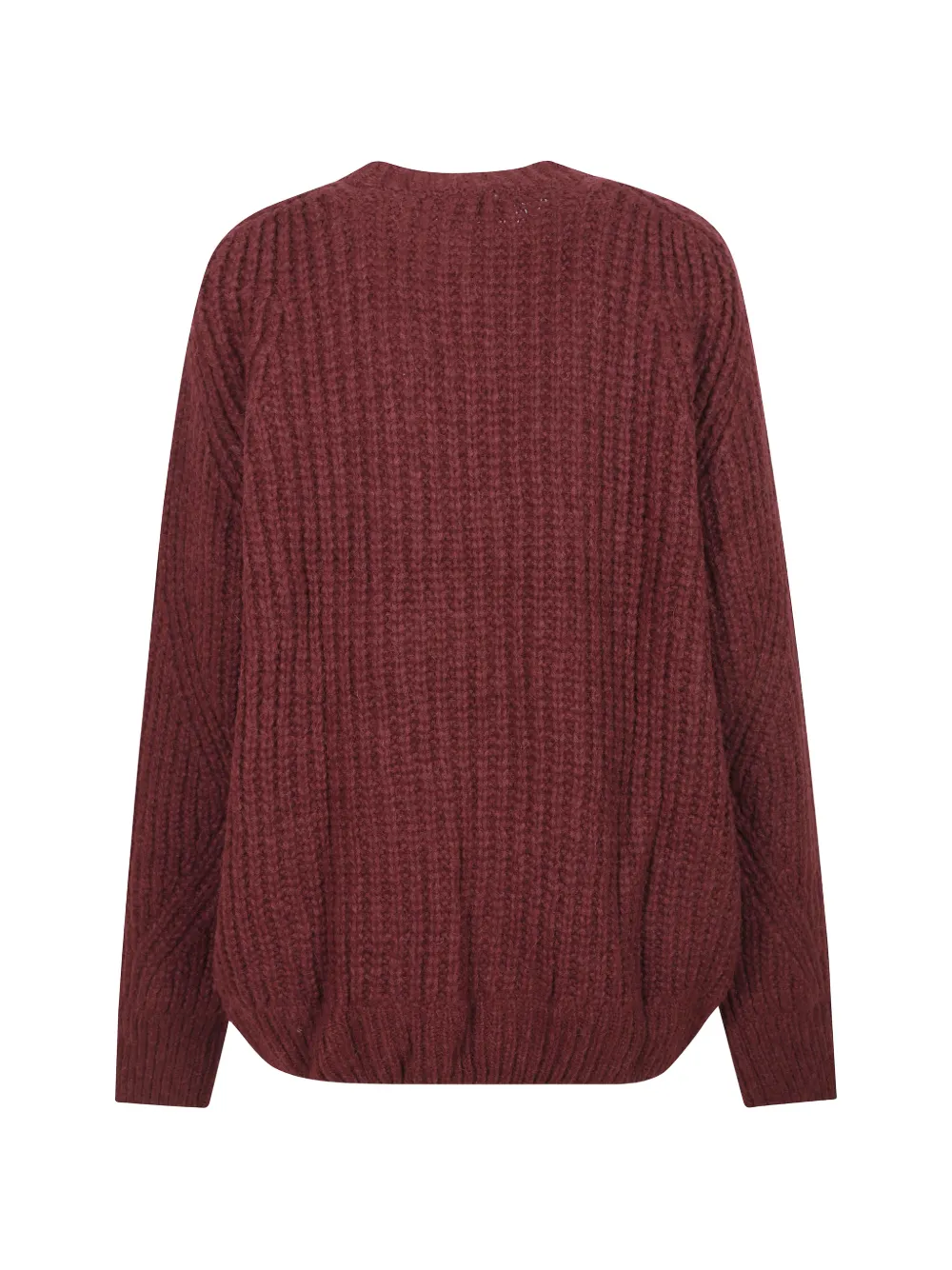 ROTATE BIRGER CHRISTENSEN Chunky gebreide trui met logo-intarsia Rood