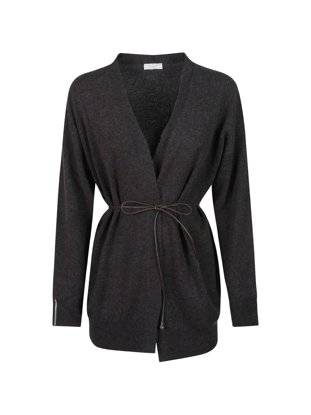 Peserico belted V-neck cardigan - Grau