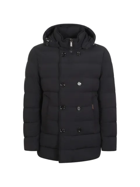 Moorer double-breasted hooded jacket