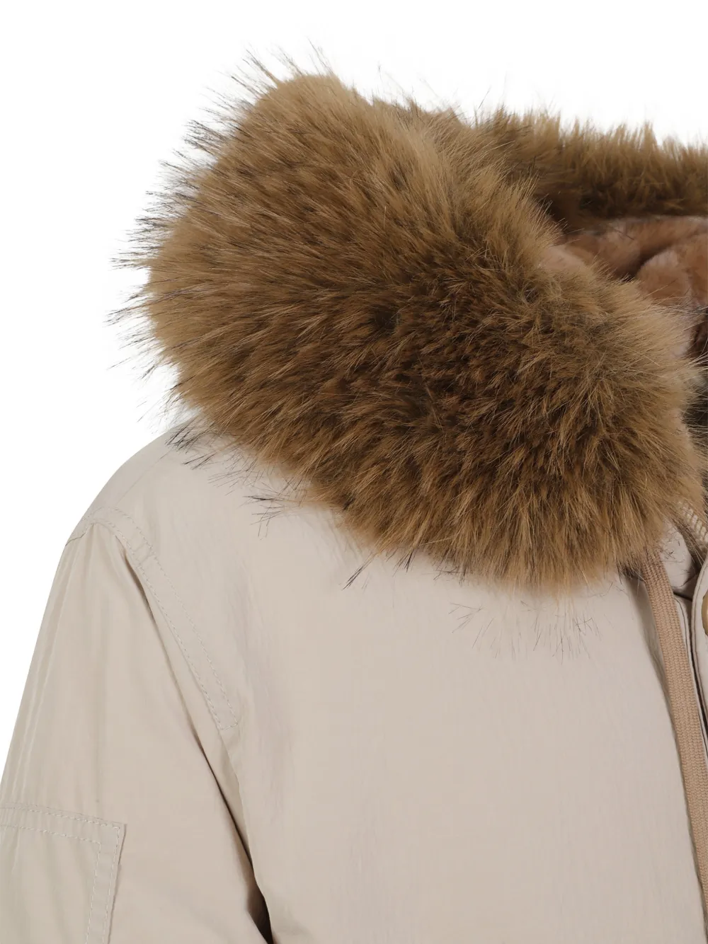 Moncler Brevanth hooded down parka jacket Beige