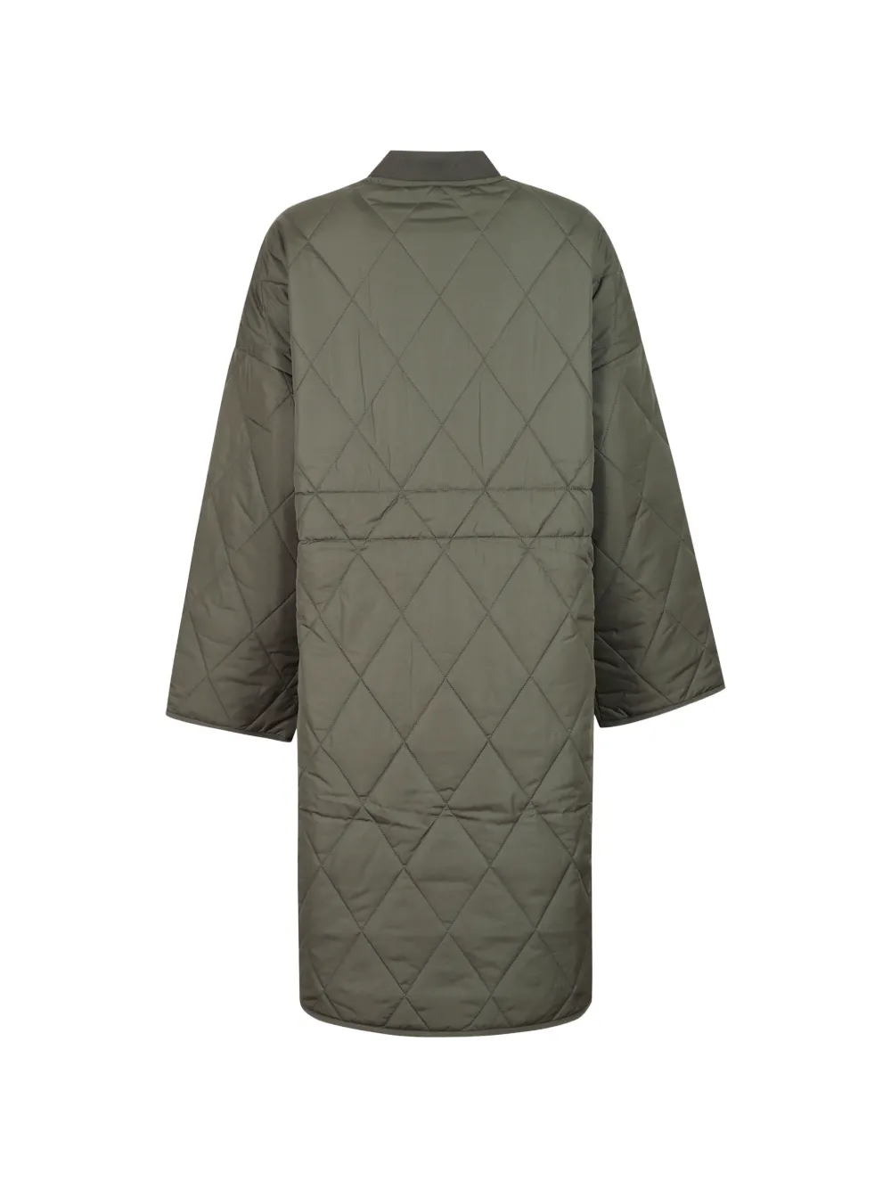 Barbour Dunswell gewatteerde jas met ribfluwelen afwerking Groen