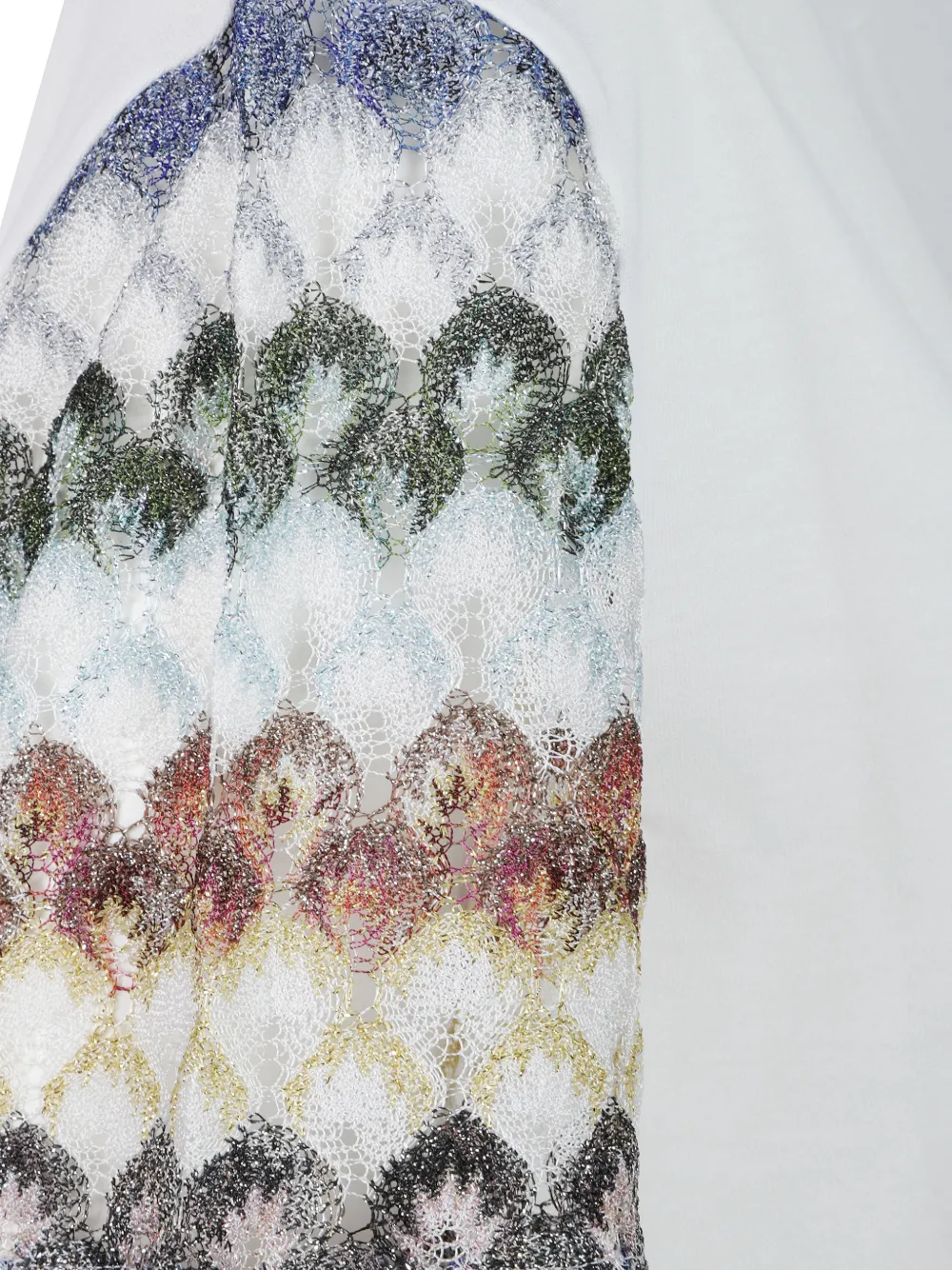 Missoni T-shirt met zigzag-mouwen Wit