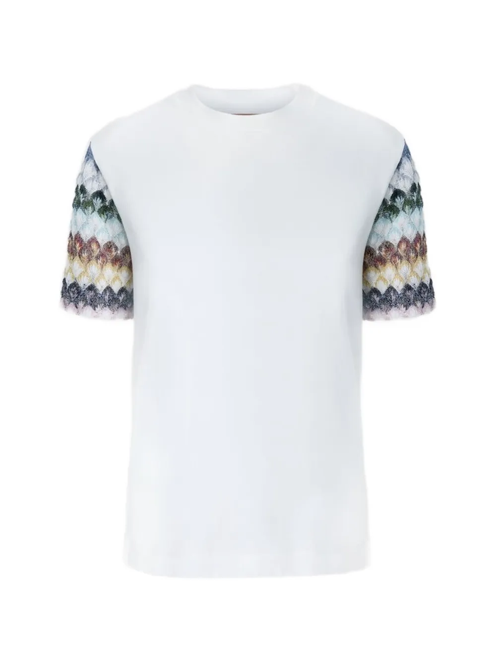 Missoni zigzag-sleeve T-shirt - Weiß