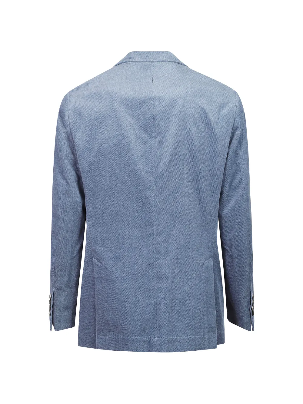 Brunello Cucinelli Katoenen fluwelen blazer met anderhalve rij knopen en denim-effect Blauw