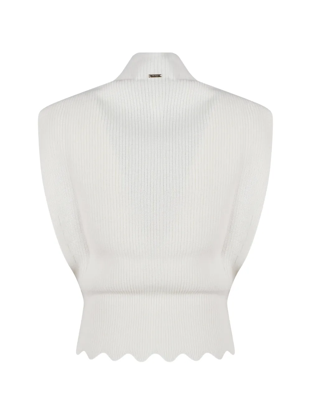 TWINSET Top met gewelfde zoom en hartpatroon Wit