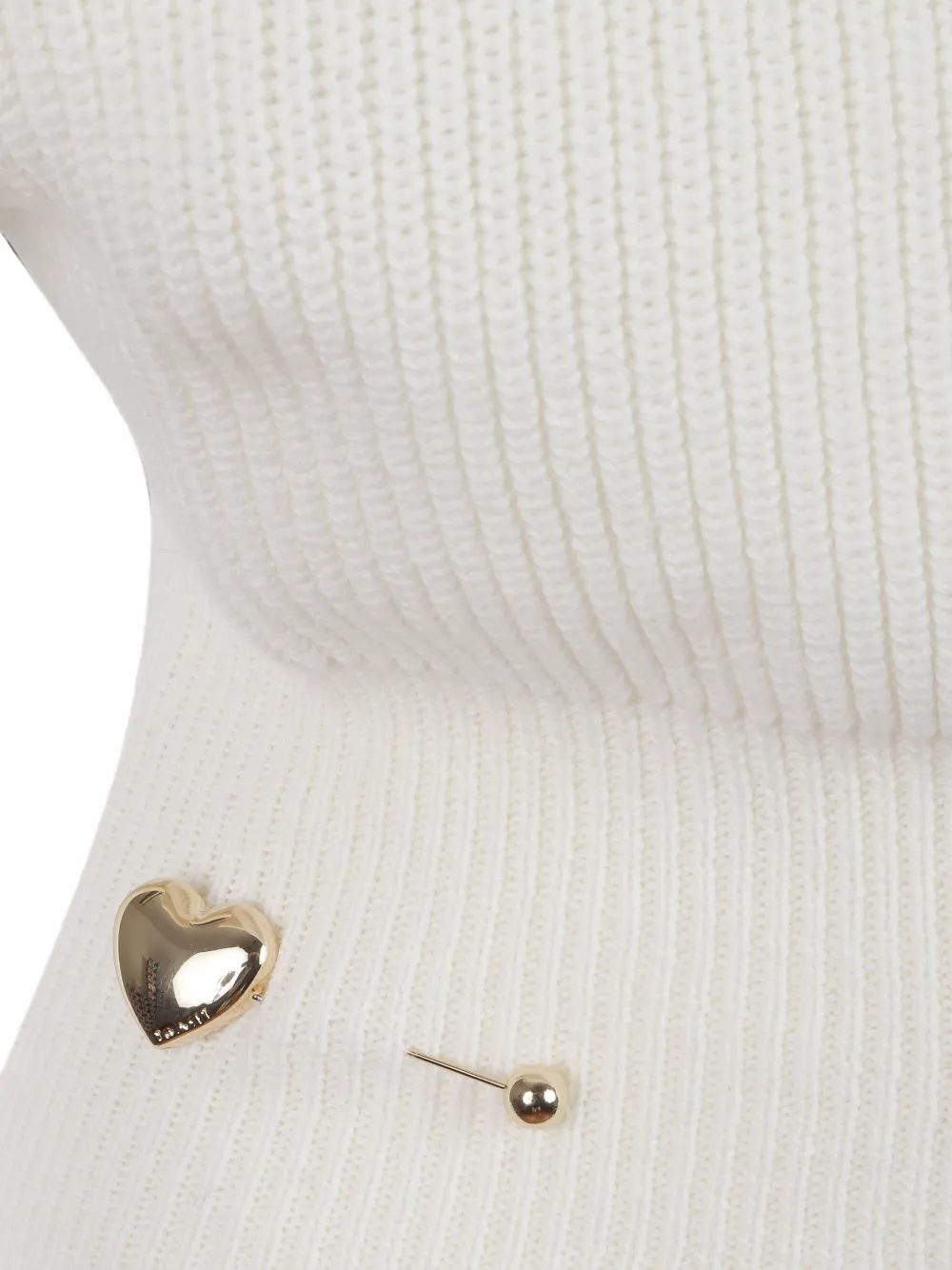 TWINSET Top met gewelfde zoom en hartpatroon Wit