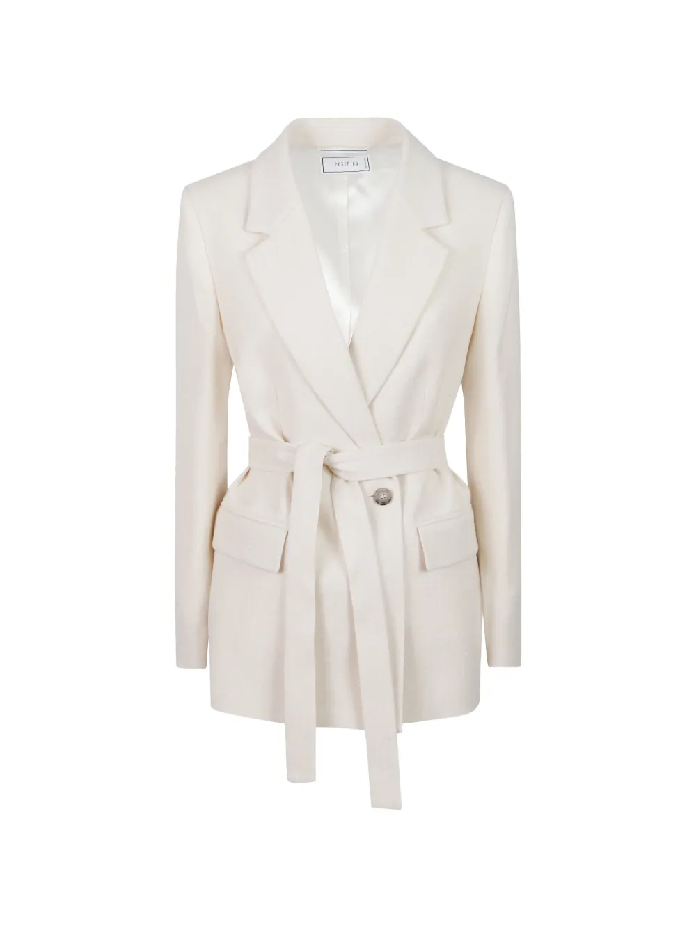 Peserico belted notch-lapel jacket - Nude
