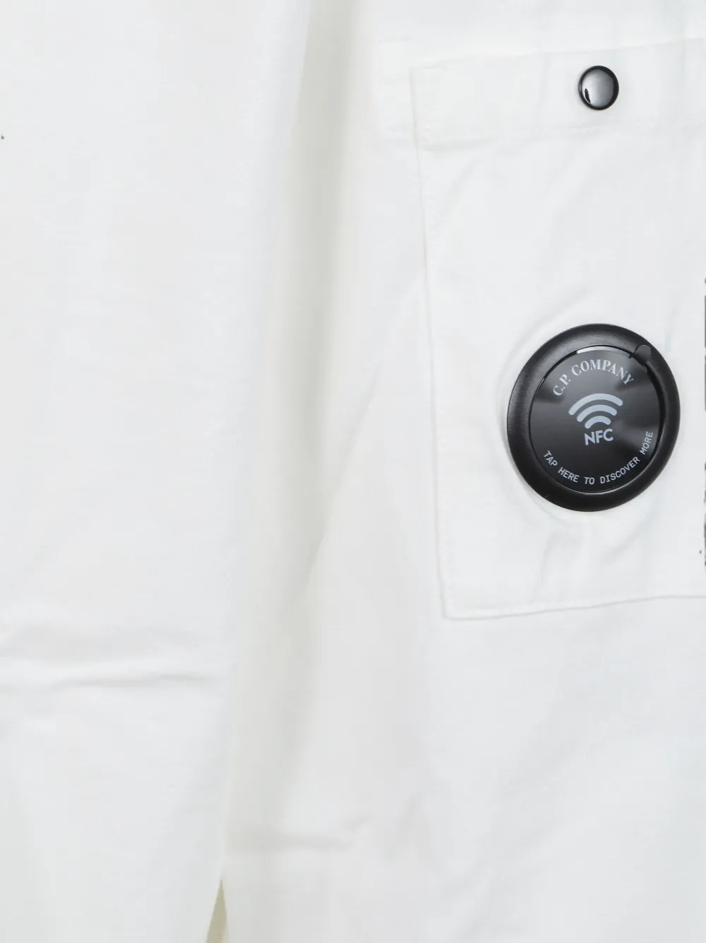 C.P. Company T-shirt met lens-detail Wit